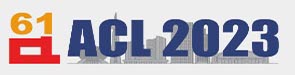 Logo for the 2023 Accountability in Research Conference, a rectangle with a gold 61 atop a box outlined in red to the left of dark blue letters overlaid over a gray city skyline